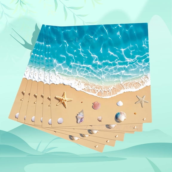 20 Pcs Beach Paper Napkins, Ocean Waves Theme Disposable Luncheon Dinner Party Napkins Napkin for Baby Shower Summer Hawaiian Birthday Party Decorations