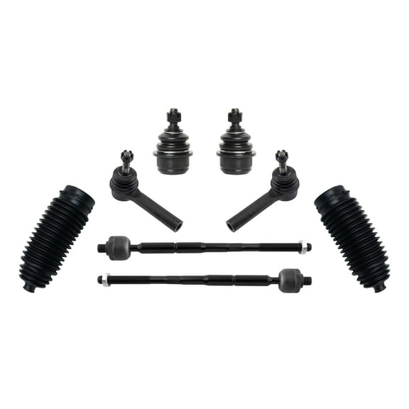 PartsW - 8 Pc Inner & Outer Tie Rod Ends with Rack & Pinion Bellow Boots, Lower Ball Joints, Suspension Kit for Dodge Journey 2009-2020