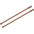 thumbnail image 1 of 2 Pack Spring Tension Curtain Rod for Window 28 to 48 Inch, Adjustable Expandable Small Curtain Tension Rods No Drill for Kitchen, Bathroom, Doorway, Cupboard(Oak), 1 of 5