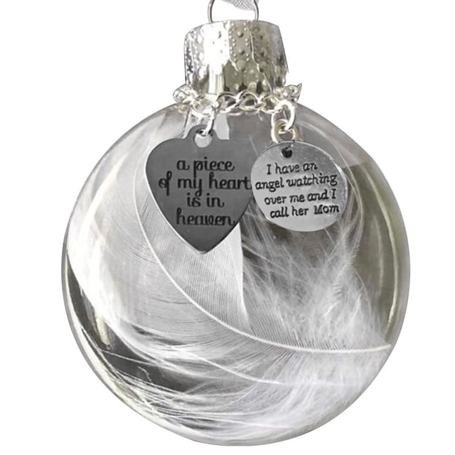 Yuarrent Bola decorativa colgante de plástico, ornamento conmemorativo, colgante para árbol de Navidad Decoración del hogar Amar a mamá