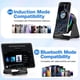 thumbnail image 5 of Altavoz bluetooth por inducción inalámbrica 5 en 1, soporte para móvil con sonido estéreo HD, luz ambiental y rotación 360°, compatible con iPhone, iPad y Android, 5 of 8