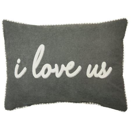 Mainstays, I Love Us Sentiment Pillow, 14X20,
