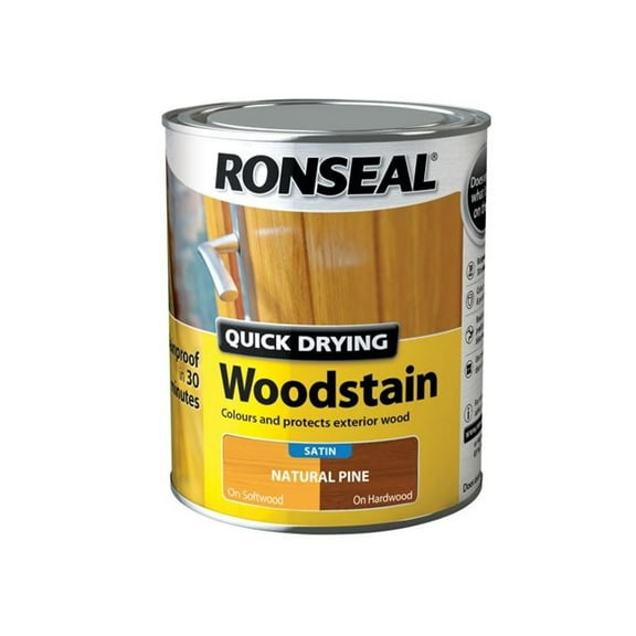 Ronseal - Quick Drying Woodstain Satin Natural Pine 750ml