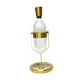 thumbnail image 3 of Decantador de vino tinto Decantador rápido 1500ml con base Decantador de licor Aireador de vino Oro con filtro, 3 of 9