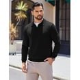 thumbnail image 4 of COOFANDY Long Sleeve Polo Shirts for Men Knit Polo Sweater Lightweight Ribbed Pullover Sweater, 4 of 6