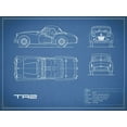 thumbnail image 2 of Rogan, Mark 18x15 White Modern Wood Framed Museum Art Print Titled - Triumph TR2-Blue, 2 of 4