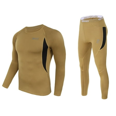 Men s Thermal Underwear Cold Winter Base Thermal Top & Bottom Long John Layer Gifts for Extreme Para Suits Hunting Cold Weather Fleece Lined Insulated Gear Clothes
