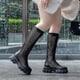 thumbnail image 4 of Botas de verano para mujer, tacón grueso hasta la rodilla, plataforma para mujer, sandalias con cremallera y punta redonda, zapatos cómodos de malla a la moda para mujer, 4 of 4