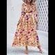 thumbnail image 4 of Vestido Bohemio Informal de Larga con Escote en V Profundo para Mujer Amarillo S, 4 of 10