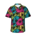 thumbnail image 2 of Xecao Hawaii Palms print Hawaiian shirt - a stylish short-sleeve button-down for men, perfect for casual beach and tropical outings., 2 of 9