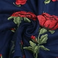 thumbnail image 5 of DeHolifer Dresses for Women 3/4 Sleeves Rose Floral Mesh Dress Vintage Cocktail Tea Party Embroidered Tulle Dress Blue L, 5 of 8