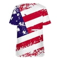 thumbnail image 4 of Xihbxyly Womens Plus Size Tops Summer Short Sleeve T-Shirt Casual Loose V Neck Tee Shirts July 4 Shirts for Women Independence Day Tops # Sale Items Today #1, 4 of 5