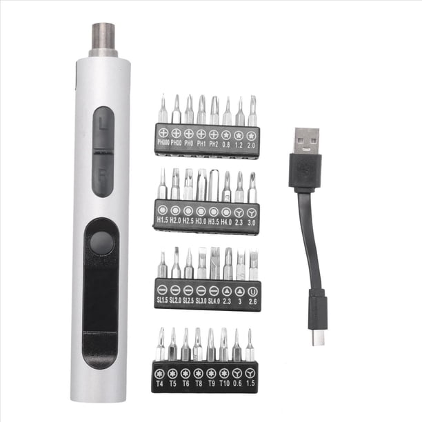 Destornillador Eléctrico Dinamométrico, Punta Magnética, Juego de Destornilladores de Precisión para Reparación de Teléfonos, Relojes y Portátiles.