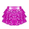 thumbnail image 5 of LiiYii Girls Sequins Dance Outfit Set 2 Piece Sparkly Crop Top with Skirt Jazz Latin Ballroom Dancewear Hot Pink 10, 5 of 7
