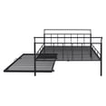 thumbnail image 5 of DreamBuck Full Size Metal Daybed with Curved Handle Design and Twin Size Trundle, Black, 5 of 8