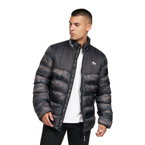 Born Rich Mens Carlito Camo Oversized Padded Jacket