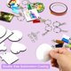 thumbnail image 4 of 362 Piezas de Sublimación en Blanco, 8 Formas de Sublimación en Blanco, Anillo de con , Adecuado para Manualidades de Bricolaje, 4 of 5