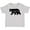 AC-Heather Grey, variant on California Black Bear Silhouette Boys or Girls Baby T-Shirt