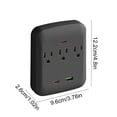 thumbnail image 3 of EGNMCR Tools&Home Improvement Multi Hole Socket Home Office And Travel Convenient Multifunctional Wireless Wall Mounted Charging Socket 3 AC Outlets 1 USB 1 C Charging Ports Plastics socket, 3 of 6