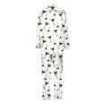 thumbnail image 5 of YDFCWXW Pajamas for Women Fall - Cute 2 Piece Fleece Warm Fuzzy Cozy Soft Pajama Sets Khaki, M, 5 of 6
