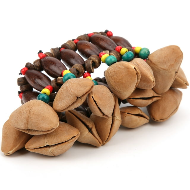 Hand-Made Nuts Shell, Durable Fine Workmanship Long Service Life Nut Shell Drum Bracelet, For Instrument Lovers Christmas Gifts Lovers Children