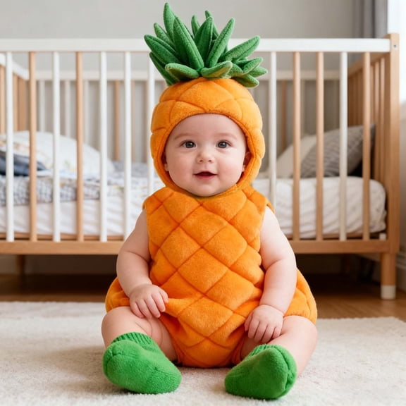 MEZZALL Toddler Adorable Boy Pineapple Romper Jumpsuit Onesie Sleeveless For Photography And Celebrations Versatile O-Neck Spring Child One-Pieces