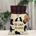 thumbnail image 5 of Rocae Panda Doing Yoga Print Christmas Drawstring Linen Gift Bag with Drawstrings Treat Bag Goody Present Bags for Christmas Party Favor, 5 of 8