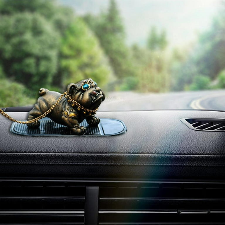 Animal Den Bulldog Brindle Bobblehead - Car Dashboard Or Desk Decoration, Hand Painted, 3.5" Figure