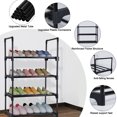 thumbnail image 3 of TEEMARS Shoe Rack Organizer, 3 Tiers Metal Shoe Storage Shelf for 12 Pairs of Shoes and Boots, Space Saving Large Shoe Cabinet for Bedroom, Cloakroom, Hallway Entryway, 3 of 8
