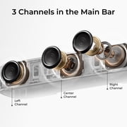 ULTIMEA Aura S4T 7.1ch TV Soundbar with 4 Surround Speakers, Surround Sound System with 5.25 Subwoofer, App Control, Bluetooth 6.0, HDMI/OPT/AUX, Peak Power 350W