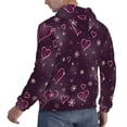 thumbnail image 6 of Sikiie Snowflakes and Hearts Men's Hoodie, Essentials Hoodie, Sweatshirt, Pullover Hooded Sweatshirt for Men-Large, 6 of 7