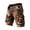 Z02-Coffee, variant on Summer Mens Cargo Shorts Tie-Dye Print Ethnic Loose Fit Trousers Travel Hiking Casual Athletic Beach Shorts With Pockets