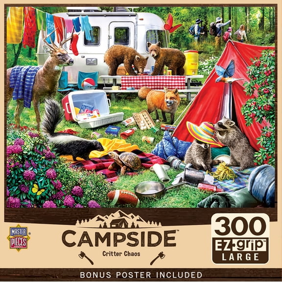 MasterPieces 300 Piece EZ Grip Jigsaw Puzzle - Critter Chaos - 18"x24"