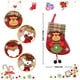 thumbnail image 3 of Juego de 4 medias navideñas personalizadas Foohvr para colgar Papá Noel reno muñeco de nieve chimenea árbol, 3 of 5