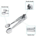 thumbnail image 3 of 3pcs Mini Serving Tongs, Rose Stainless Steel Sugar Cube Tongs, Small Ice Tongs for Tea and Coffee Party, Appetizers, Dessertssilvery, 3 of 5