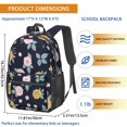thumbnail image 3 of Pioneer Flower Floral Print Pattern 17" School Backpacks for Teens,Waterproof Oxford Fabric,S-Shape Padded Straps for School,Travel,Hiking,Camping, 3 of 6