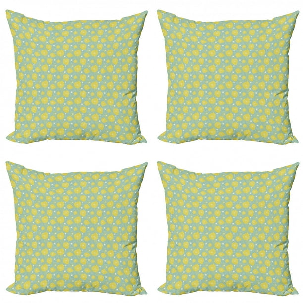 Floral Throw Pillow Cushion Case Pack Of 4 Summer Season Dandelion Bouquet Botanical Garden Arrangement Modern Accent Double Sided Print 4 Sizes Pale Green Off White By Ambesonne Walmart Com Walmart Com