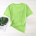 thumbnail image 5 of ADSSDQ Womens Short Sleeve Tops Summer T Shirts Round Neck Causal Fashion Basic Tee Loose Fit Blouses Green L, 5 of 7