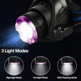 thumbnail image 3 of Rechargeable Headlamp,LED Headlamp 3 Modes 2000 Lumens Super Bright with charger 2 Batteries,120° Adjustable Lightweight Waterproof LED Head Light for Camping Fishing,Car Repair,Outdoor, 3 of 11