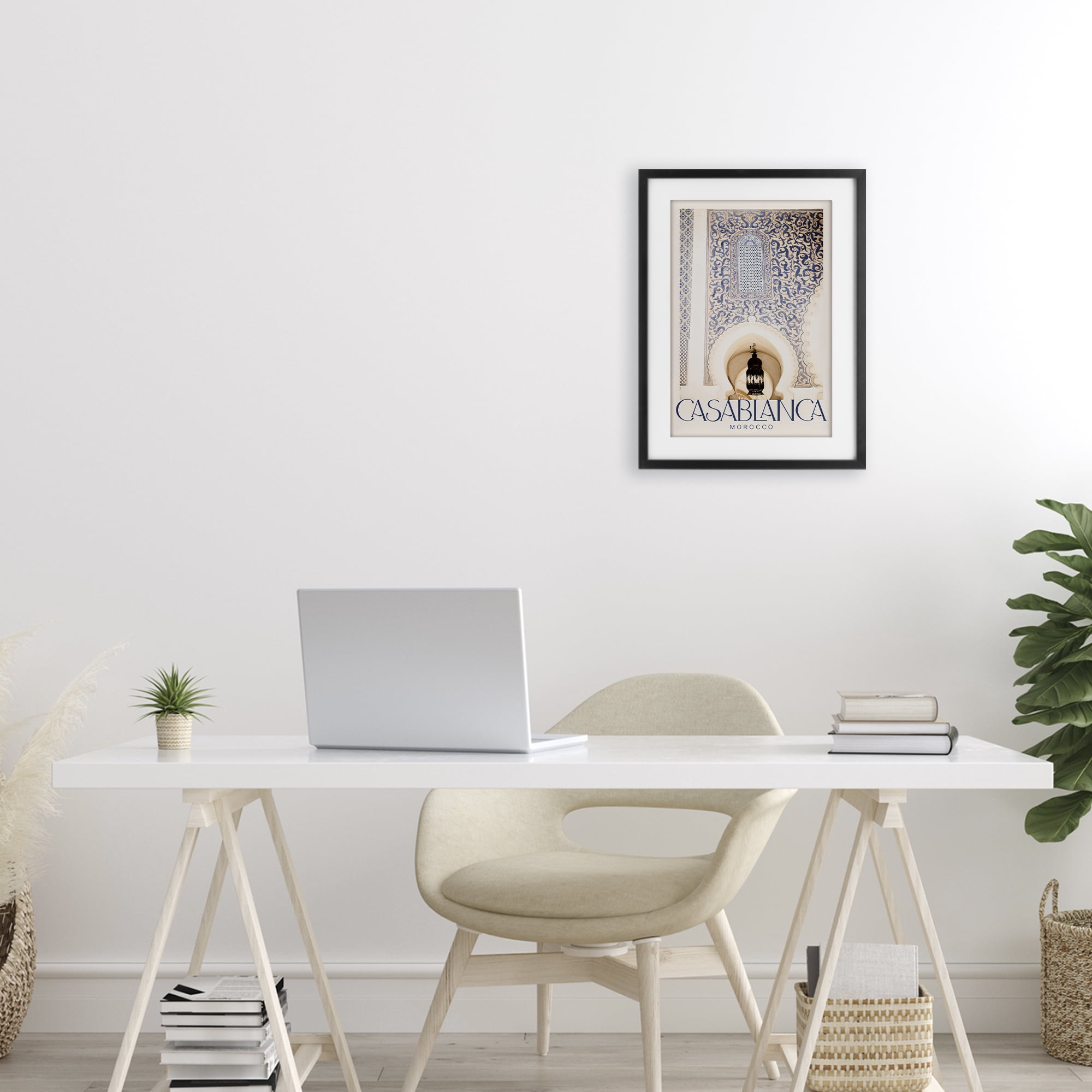 Stupell Industries Ornate Casablanca Architecture Black Framed Print Under Glass, design by Emily Navas