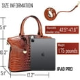 thumbnail image 3 of LHSHID Women Purse Satchel Bag Long Crossbody Classy Tote Bag Top Handle Vegan Leather Ladies Handbags Embossed Pattern, 3 of 7