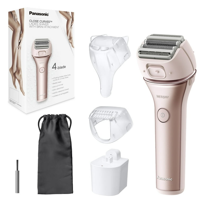 Panasonic 4-Blade Electric Shaver for Women with Bikini Attachment, Wet/Dry  - ES-WWL8A