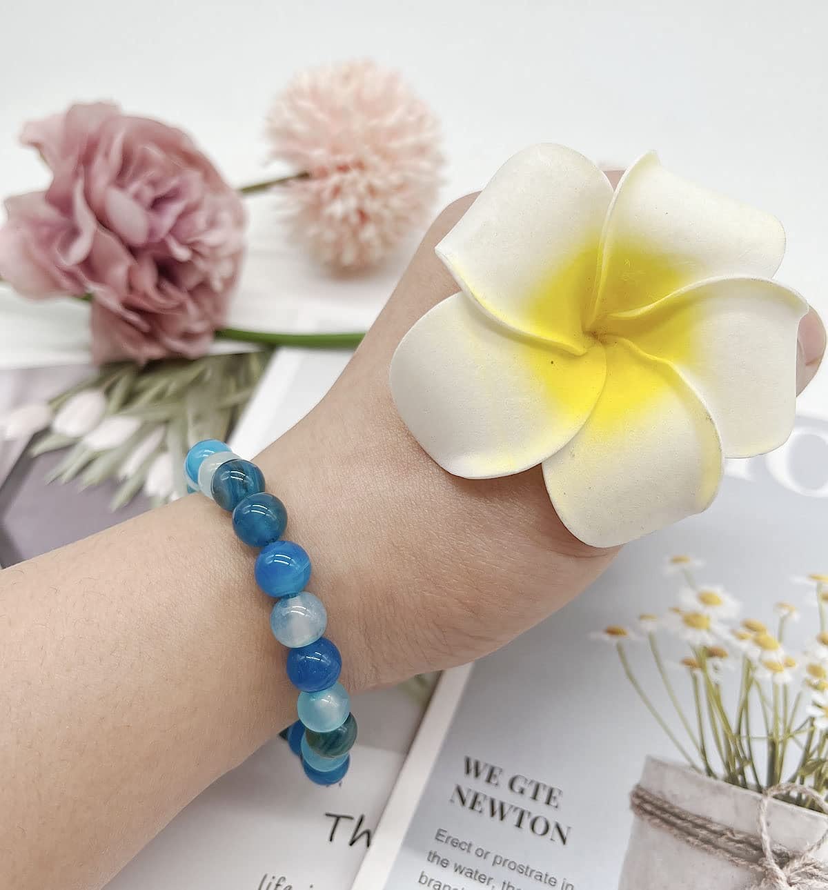 Nelbons 12-Piece 8mm Semi-Precious Stone Bead Bracelet Set photo 4