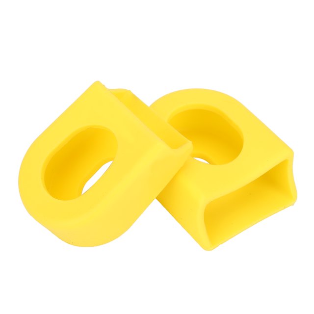 Mangas protectoras suaves para brazo de manivela, botas, accesorio para bicicleta (amarillo), 1 par, 2 uds.