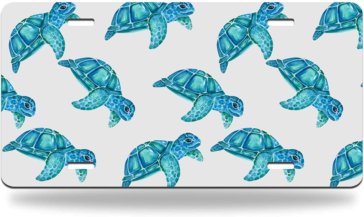 Beach Front License Plate Hawaii Pacific Sunrise Decorative License Plate Cover Vanity Tag Metal