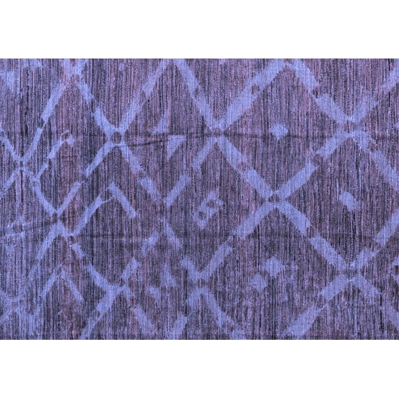 Ahgly Company Indoor Rectangle Abstract Blue Modern Area Rugs, 4' x 6'