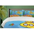 thumbnail image 4 of Ambesonne Yellow Submarine Duvet Cover Sets, Submarine Seahorse, 2-Queen, Marigold and Aqua, 4 of 7