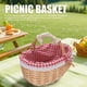 thumbnail image 3 of Canasta de Picnic, Cesta de Almacenamiento de Mimbre Con Revestimiento extra de Gran Capacidad, 3 of 7