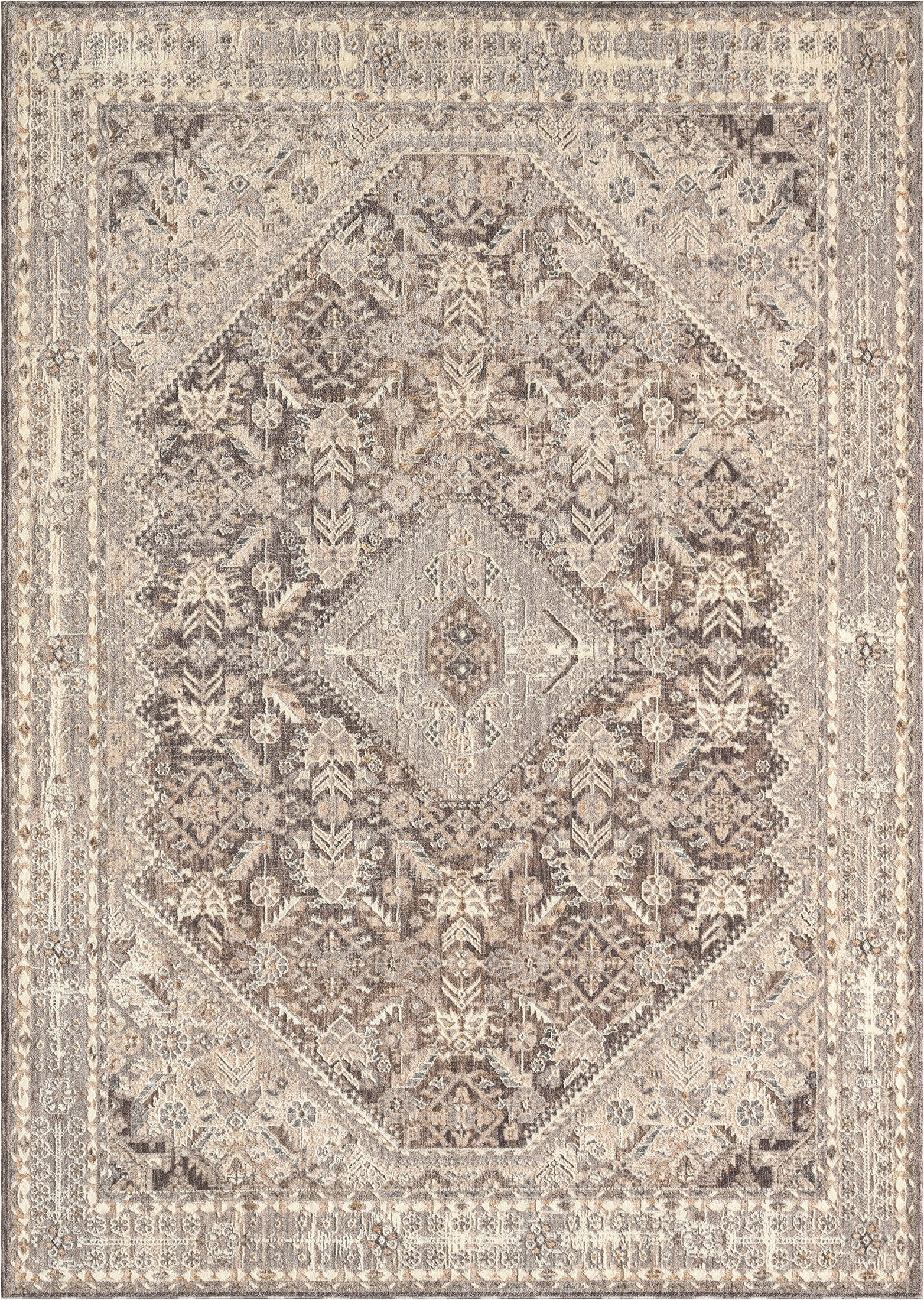 United Weavers Utopia Eugene Oriental Border Accent Rug, Grey, 1'10" x 3'
