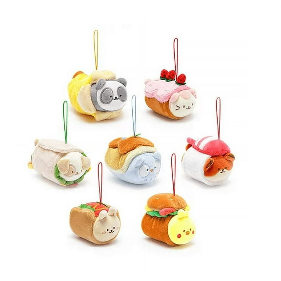 Anirollz Plush Keychain Ornaments 3" 7pcs of Assortment Gift Set